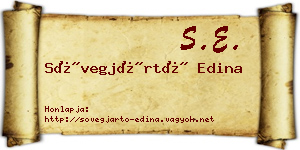 Sövegjártó Edina névjegykártya