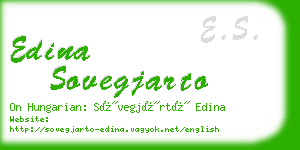 edina sovegjarto business card